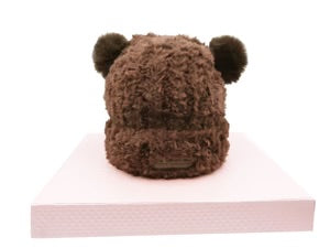 Double Layer Fleece Line Beanie with Bobble Pom Pom Ears
