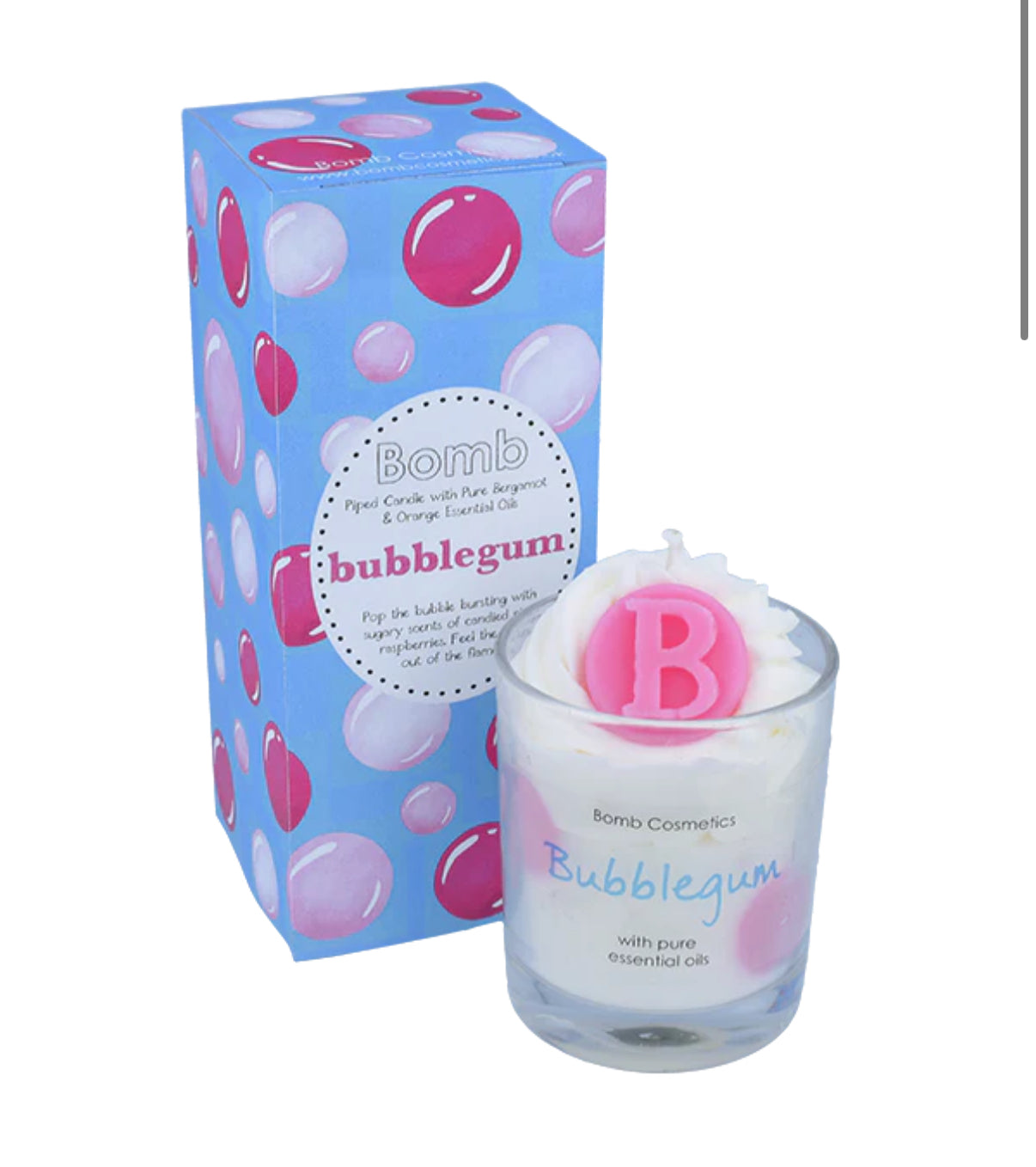 Bubblegum Piped Glass Candle
