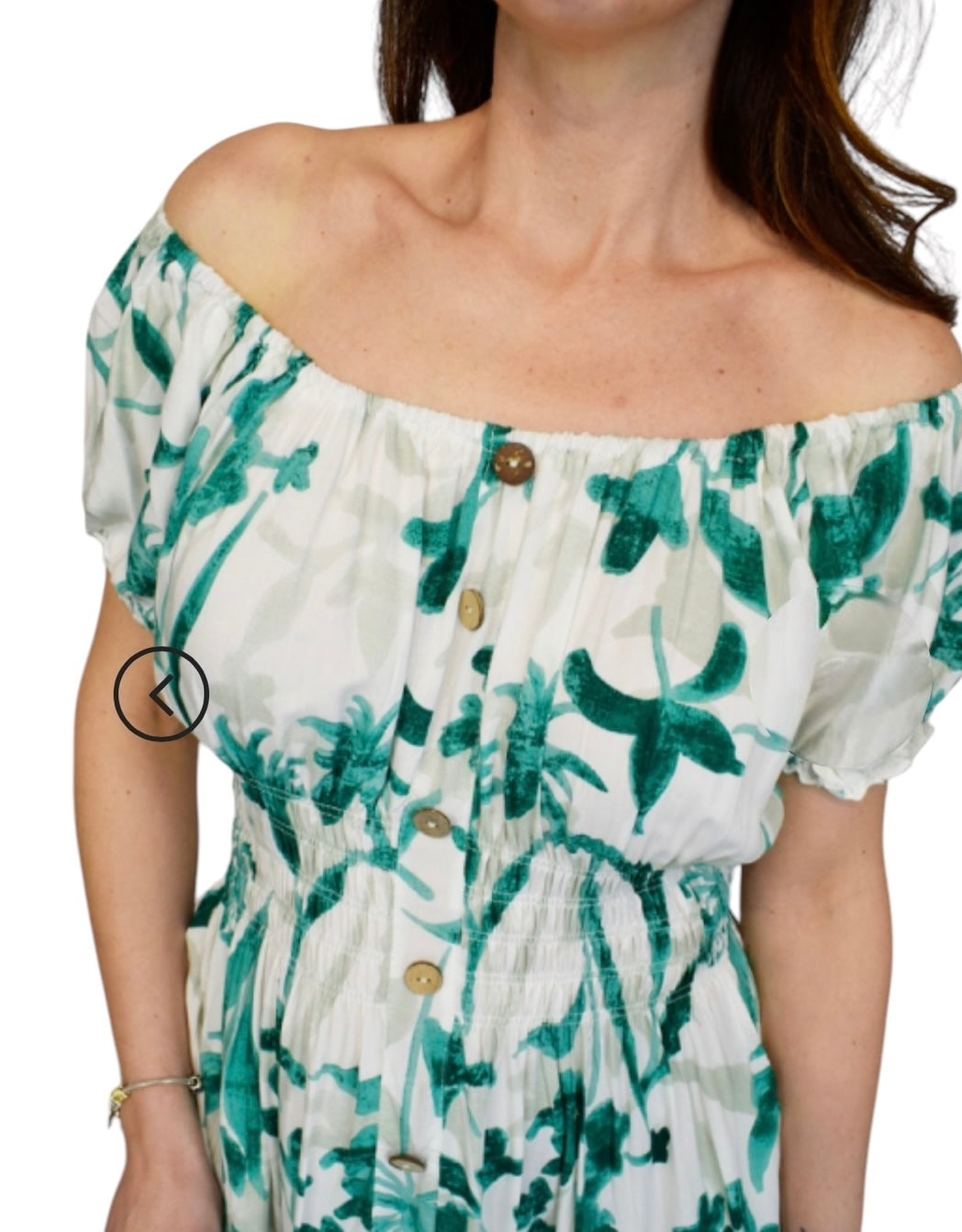 Vivienne Coloured Petal Print Button Front Maxi
Dress