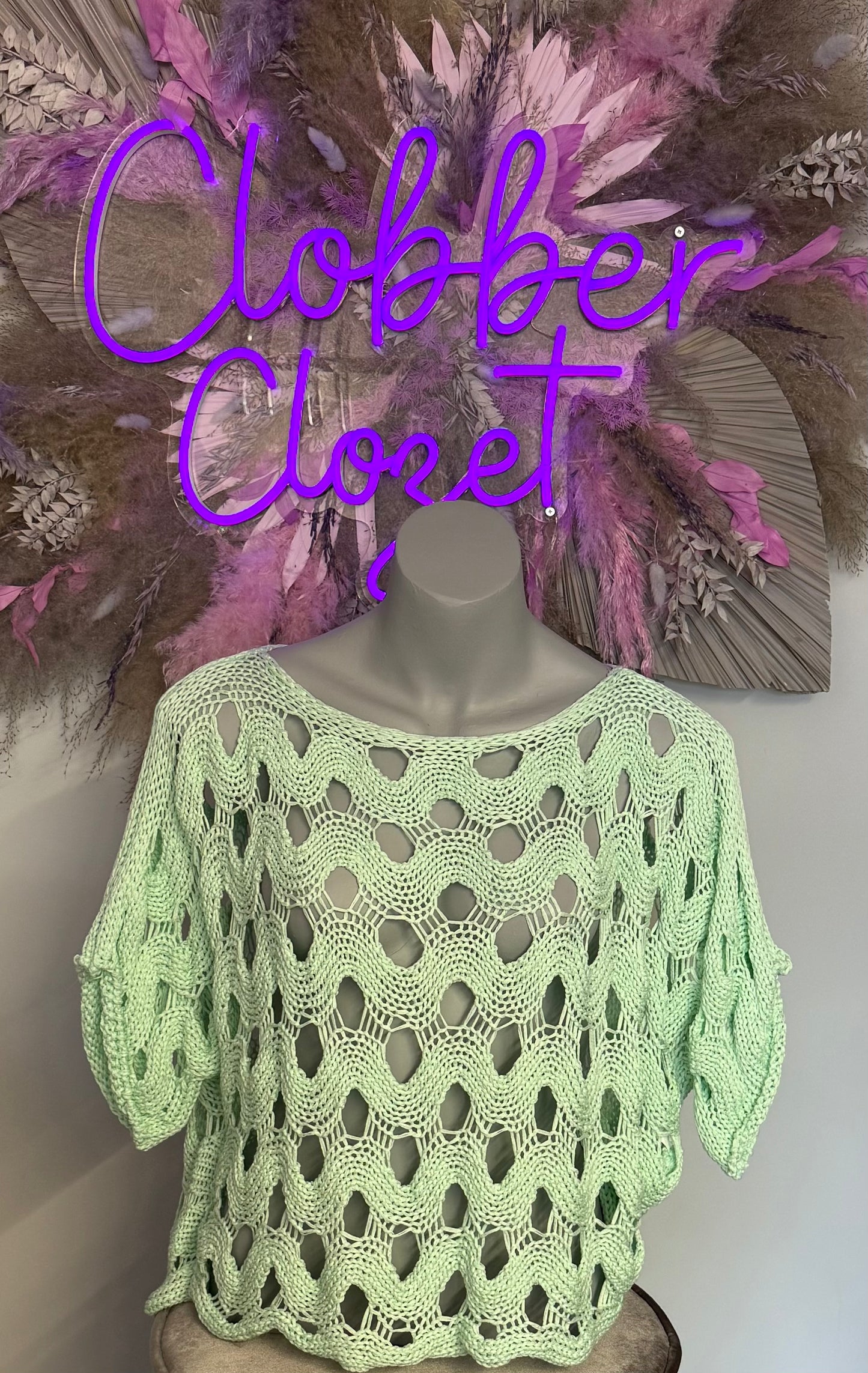 Bayla Oversized Crochet Top