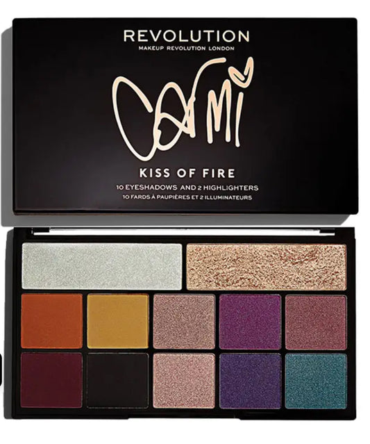 Revolution Carmi Kiss Of Fire Eyeshadow & Highlighter Palette