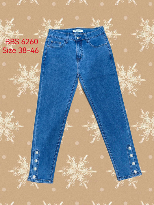 Silver Button Grazer Slim Fit Jeans