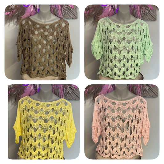 Bayla Oversized Crochet Top