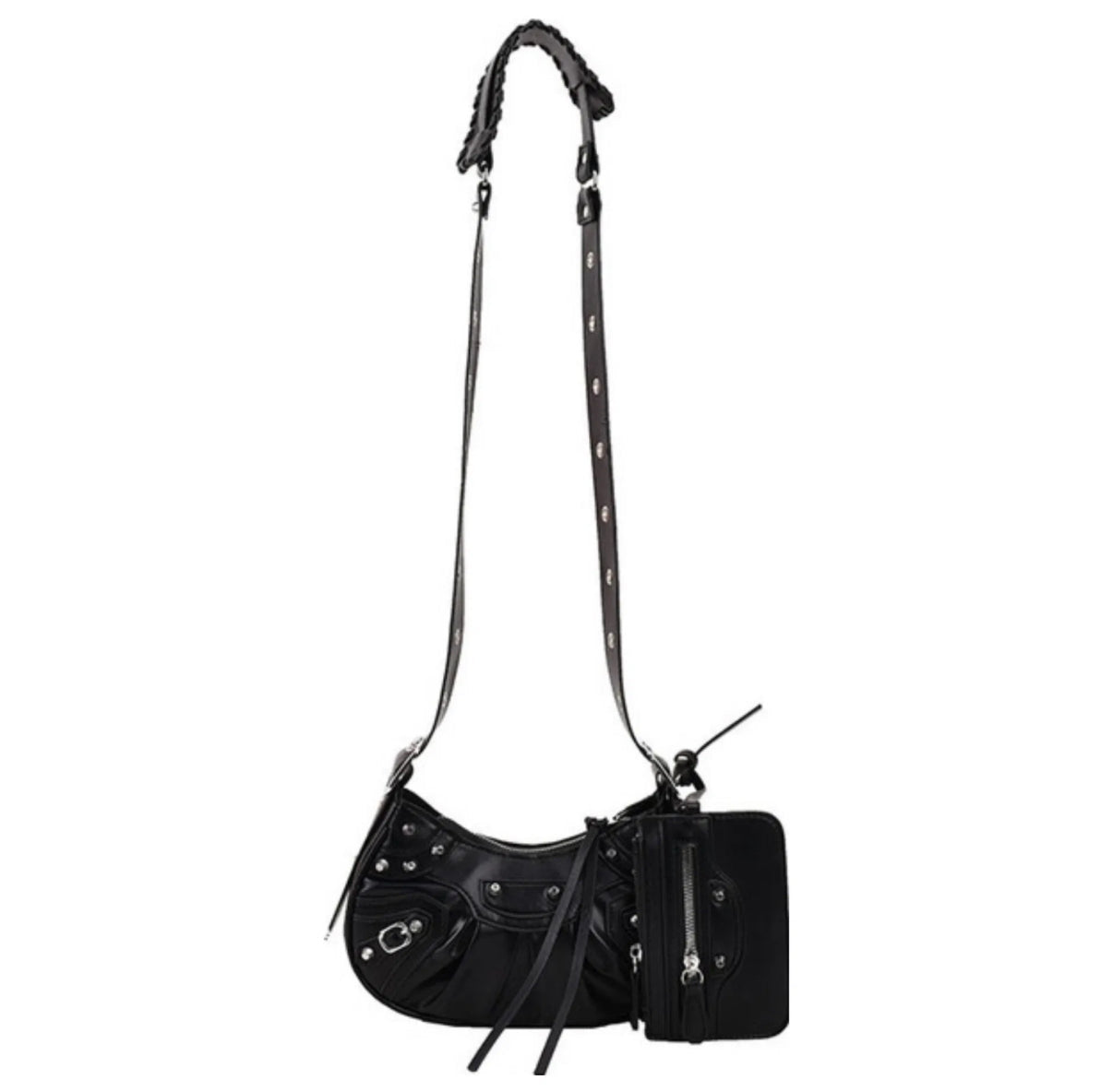 Small Size Studs Cross Body Bag Shoulder Bag with a Purse