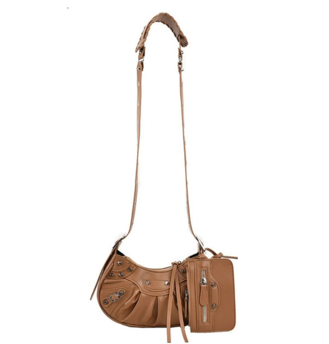Small Size Studs Cross Body Bag Shoulder Bag with a Purse