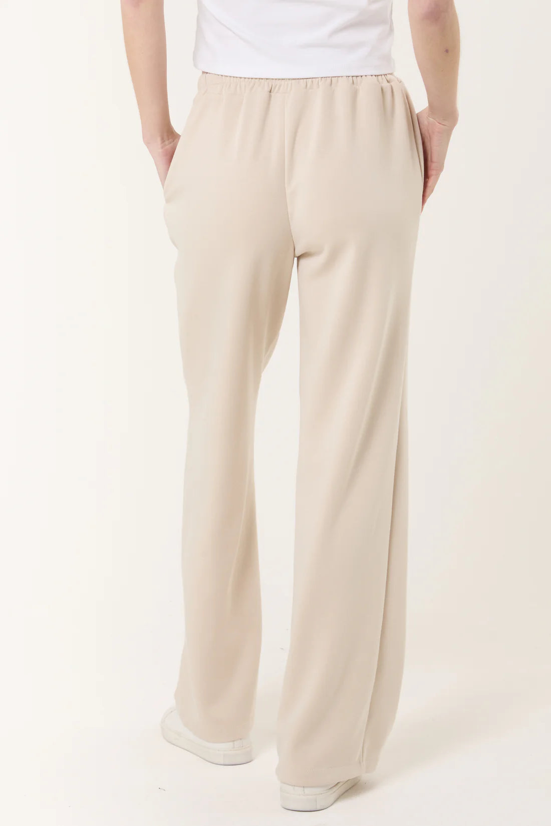 Drawstring Crease Front Sweat Trousers