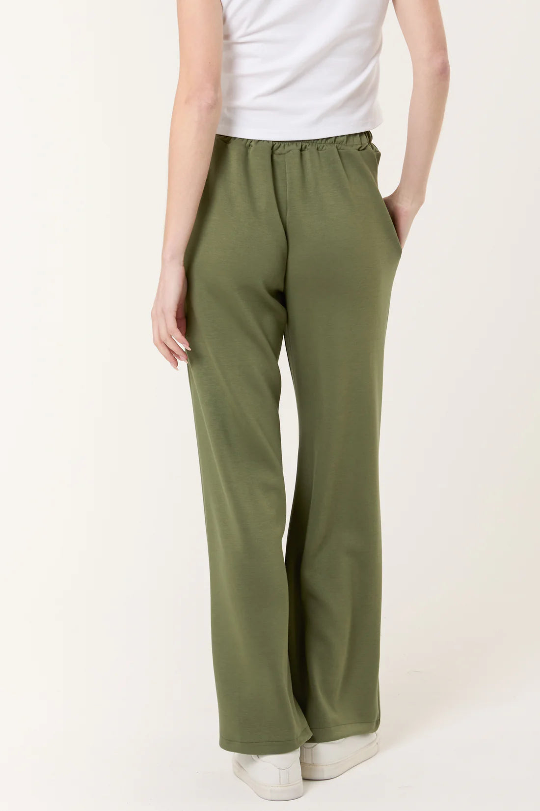 Drawstring Crease Front Sweat Trousers