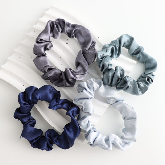 Pack Of 4 Grey Scrunchies
