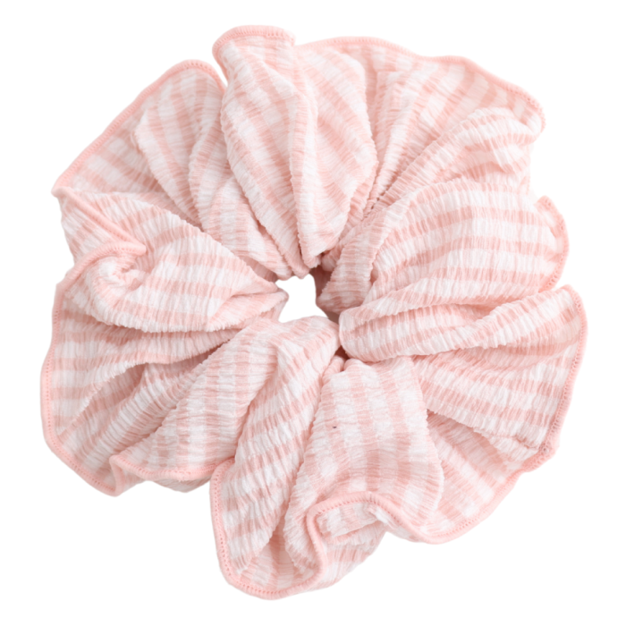 Pink Stripes Hair Scrunchie