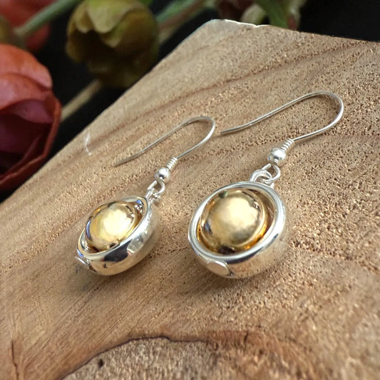 Mixed Orbit Bead Drop Earrings