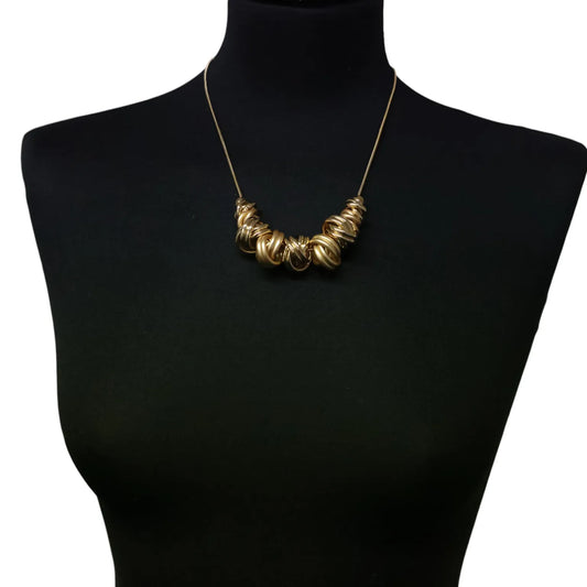 Statement Knot Necklace - Gold Colour