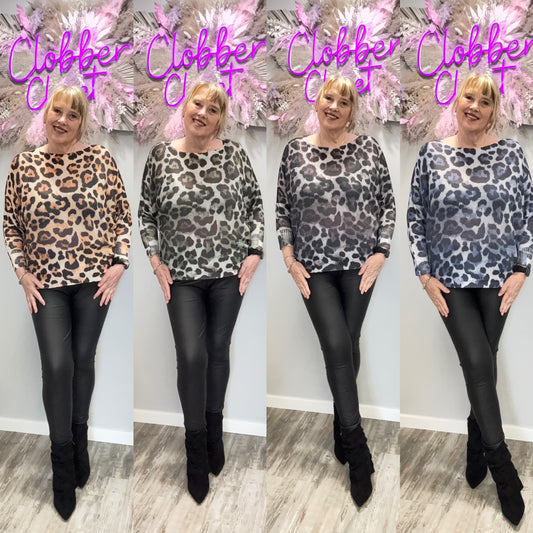 Giselle Leopard Fine Mesh Knit