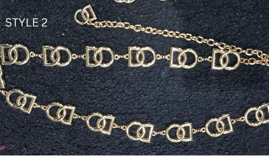 Gold Colour Chain Inspired Belts