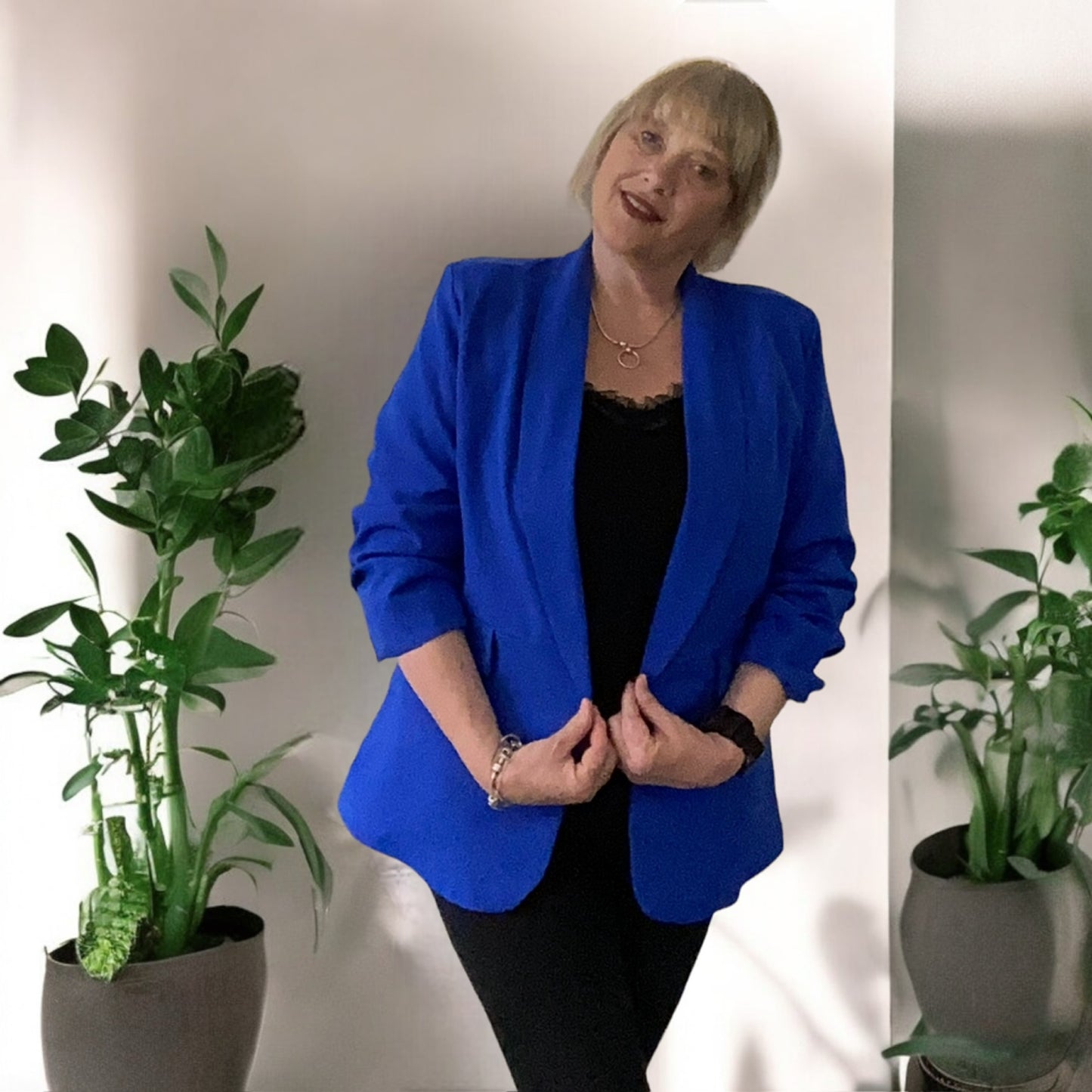 Trudy Italian Ruched Sleeve Blazer