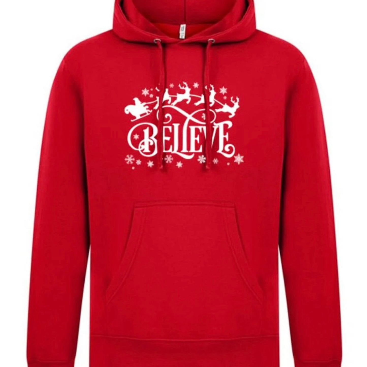 Red Believe Christmas Hoodie