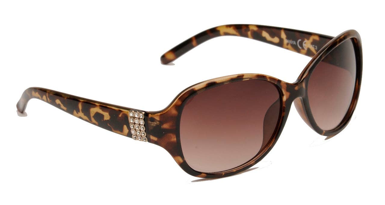 Tanya - Ladies Fashion Sunglasses- Brown Tortoise Shell or Black