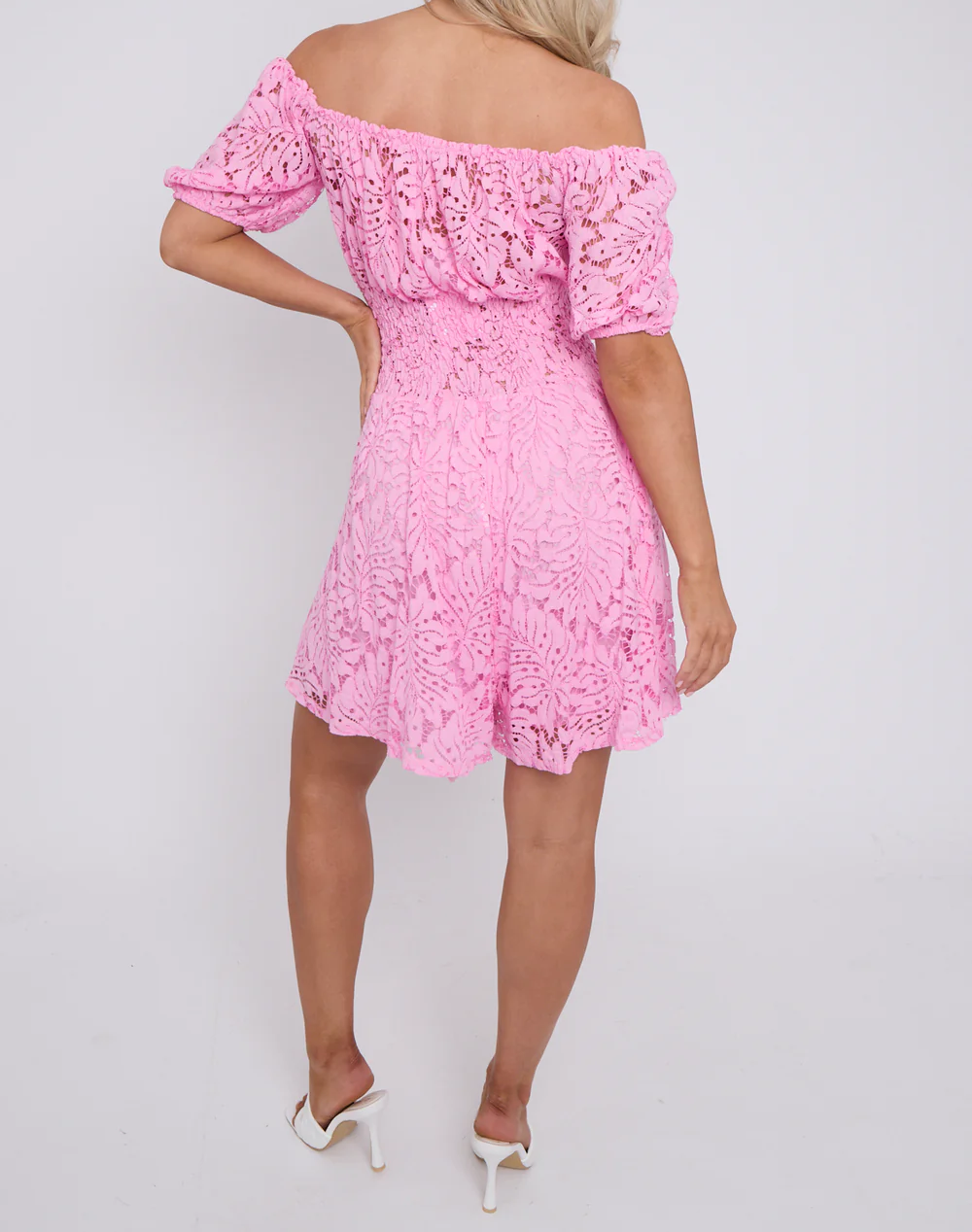 Emma All Over Lace Bardot Playsuit