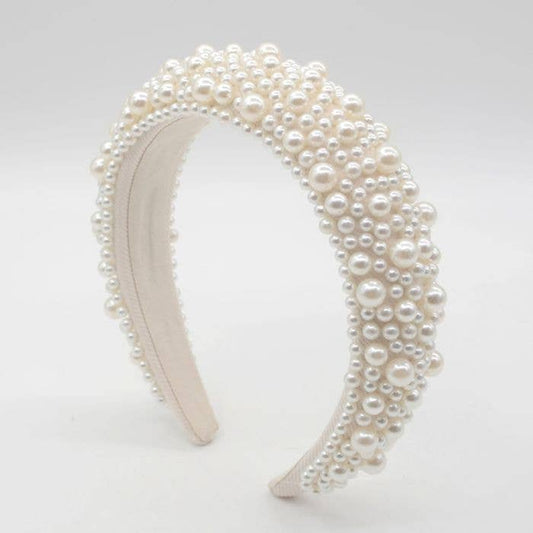 Cream Chunky Pearl Headband
