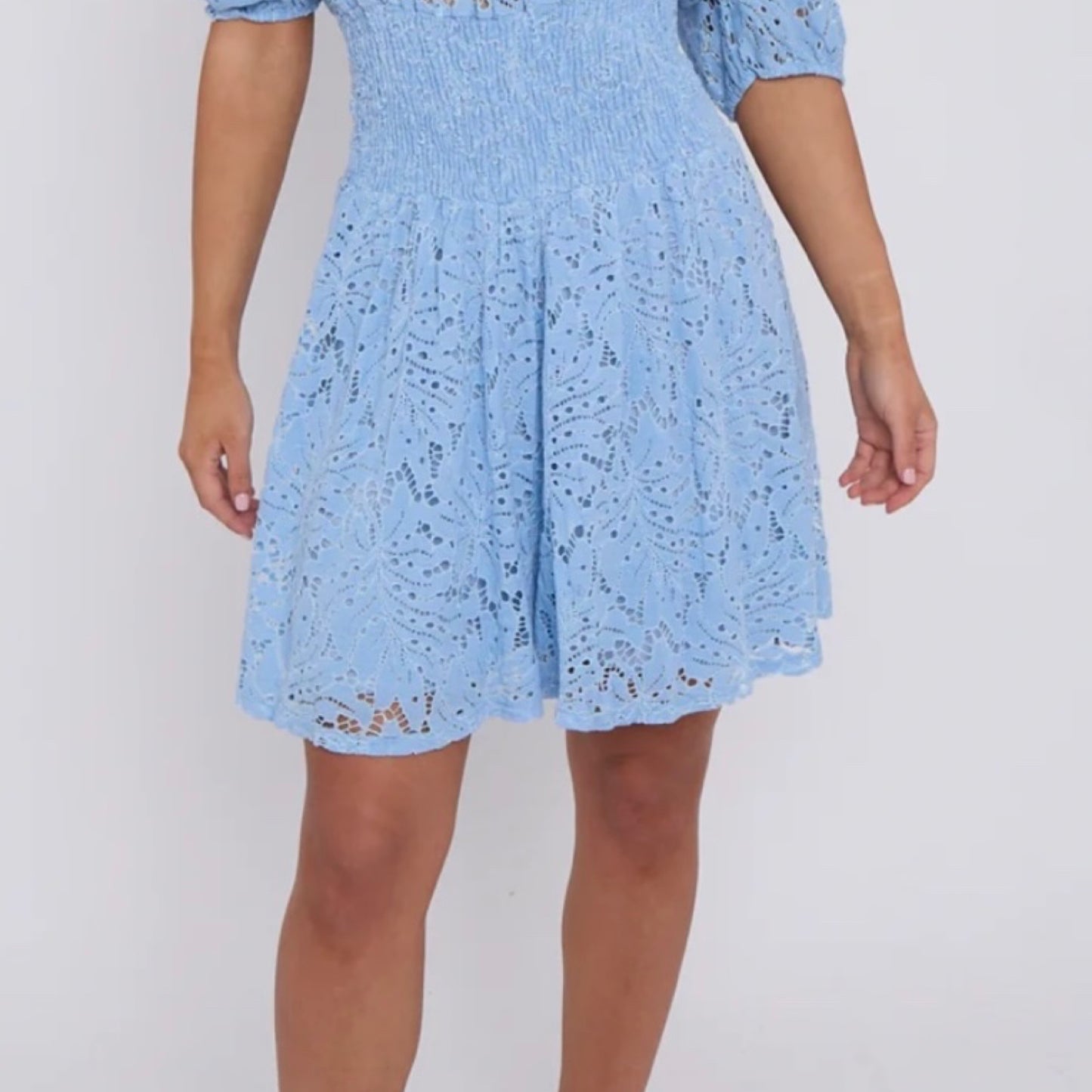 Emma All Over Lace Bardot Playsuit