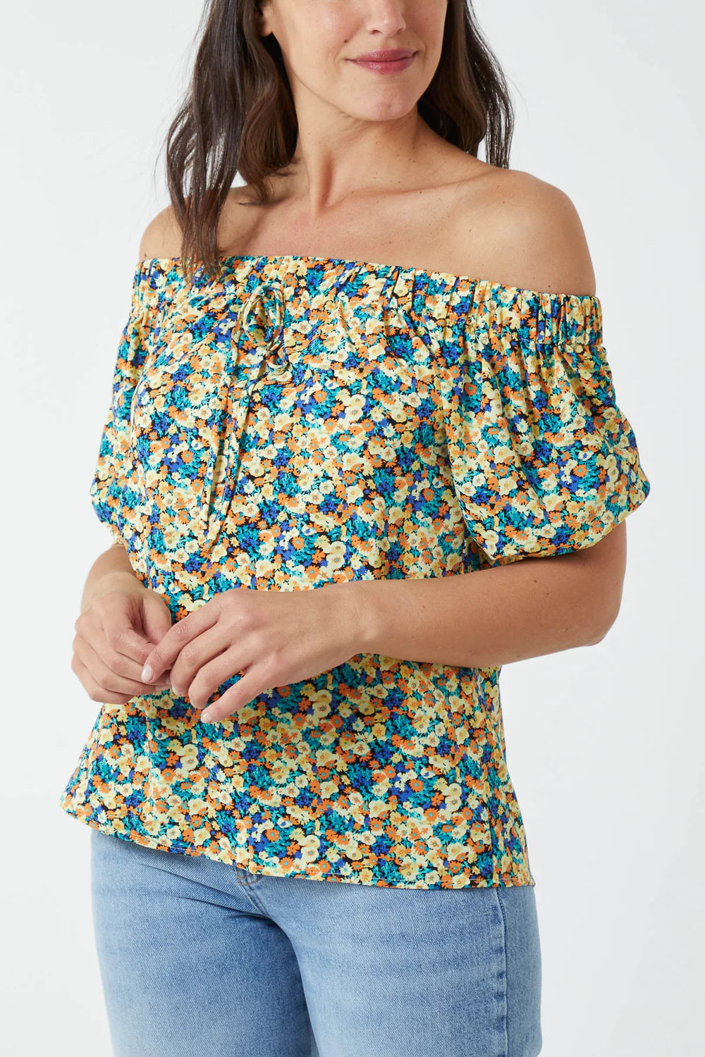 Debbie Ditsy Floral Bardot Top