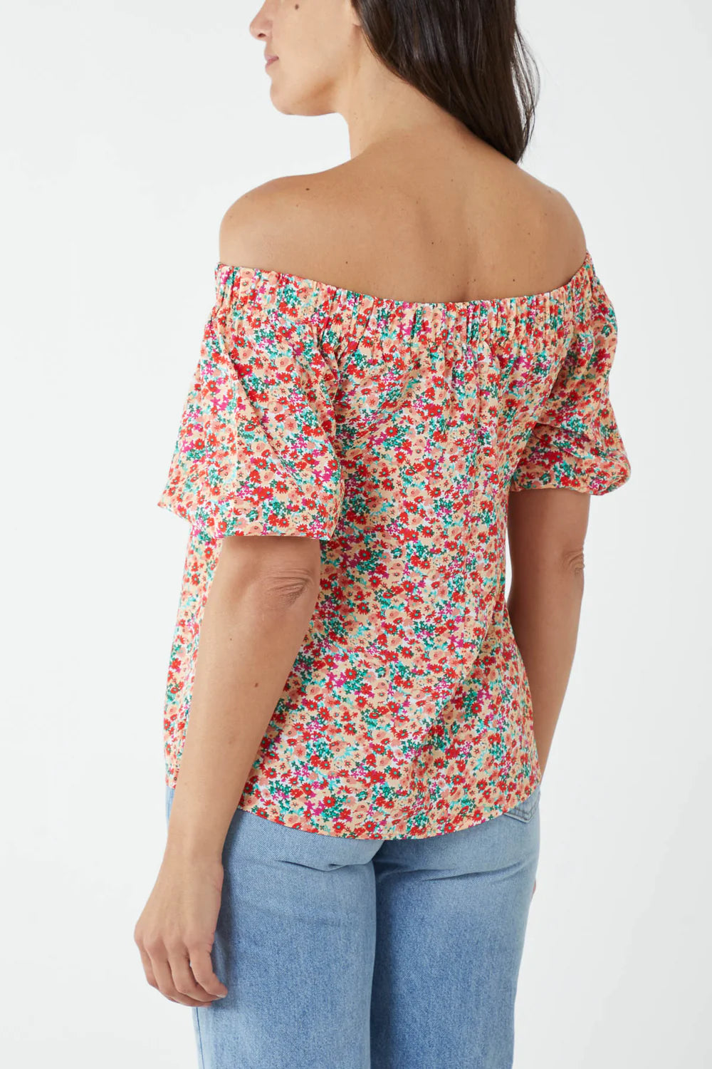 Debbie Ditsy Floral Bardot Top