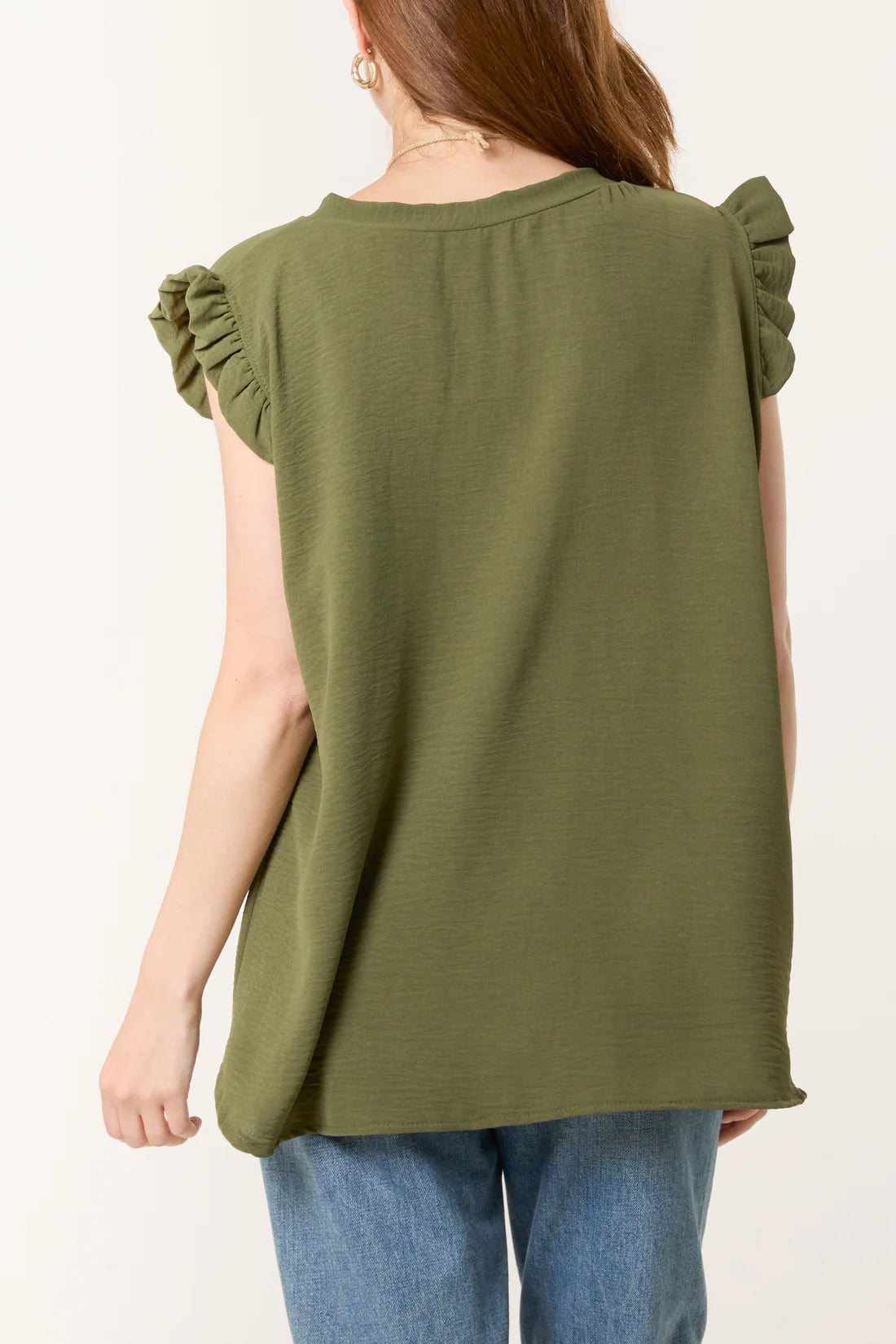 Necklace Frill Sleeve Top