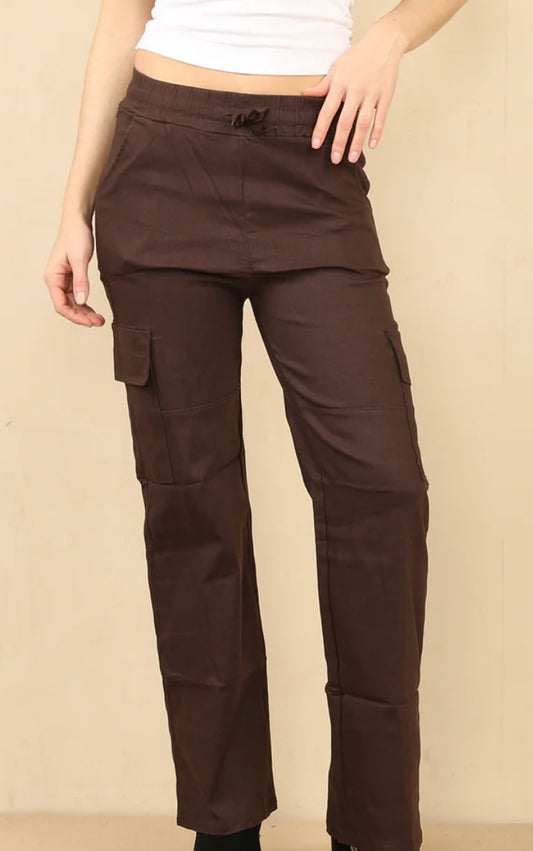 Piper Casual Cargo Trouser - Brown