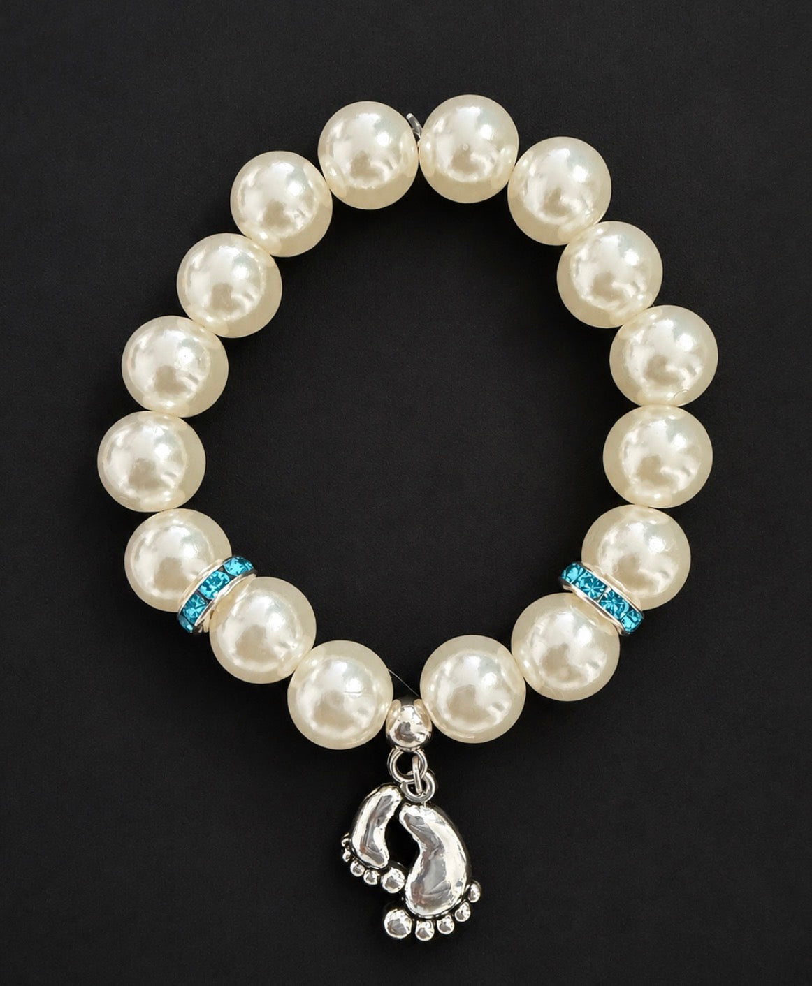 Faux Pearl 12mm Bead Baby Shower/Gender Reveal Bracelets (Copy)