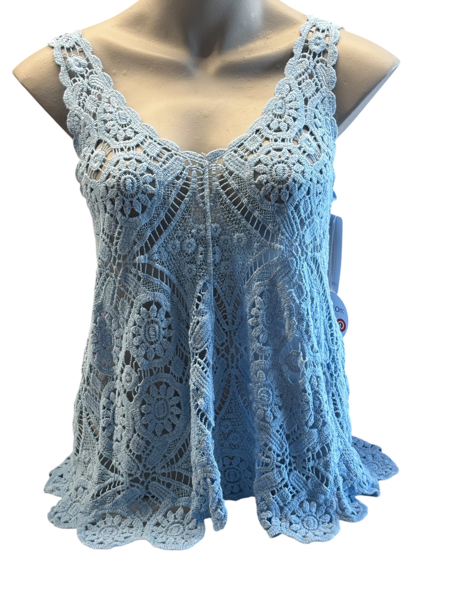 Chloe Sleeveless Coloured Crochet Top