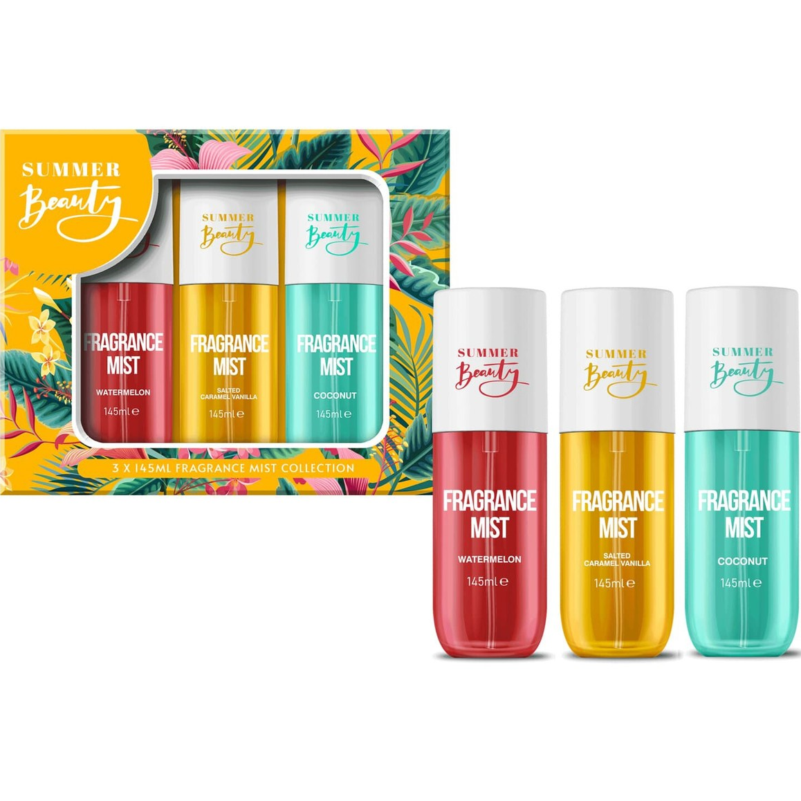 Summer Beauty Body Fragrance Mist Gift Set 145ml x 3