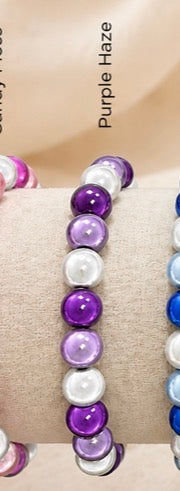 Multicoloured Miracle Bead 3D Illuminating  Elasticated Bracelet