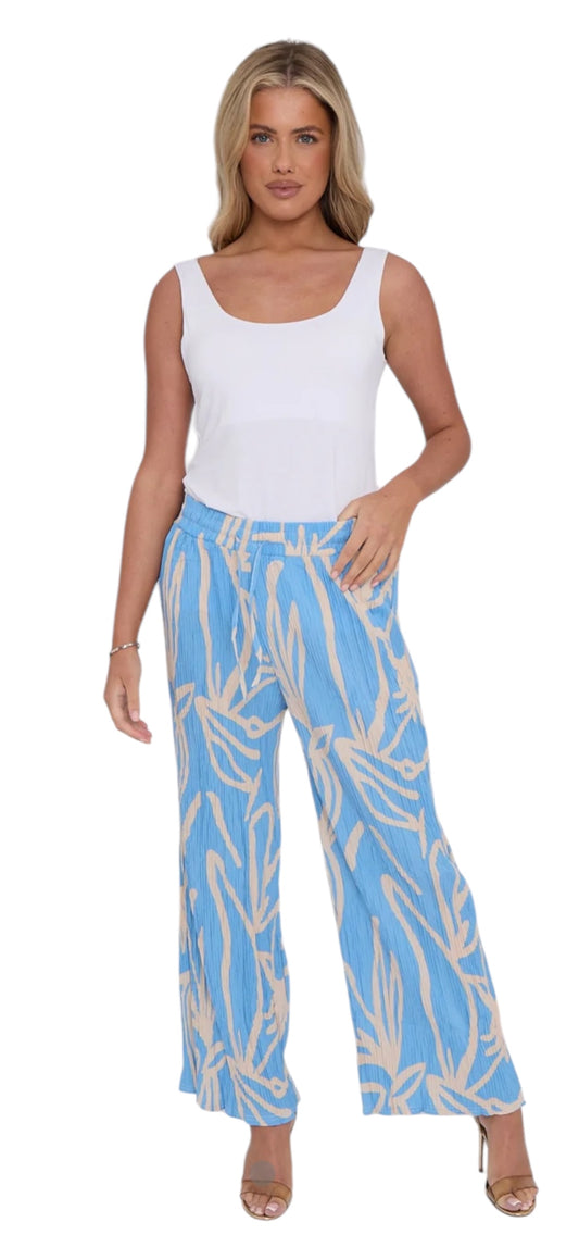 PLEATED PRINT TROUSER