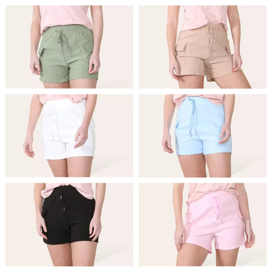 Suki Ladies Elasticated Hot Pant Cargo Shorts