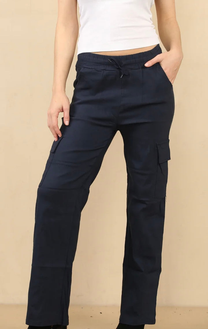 Piper Casual Cargo Trouser - Navy