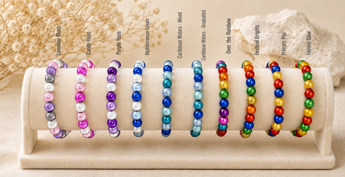 Multicoloured Miracle Bead 3D Illuminating  Elasticated Bracelet