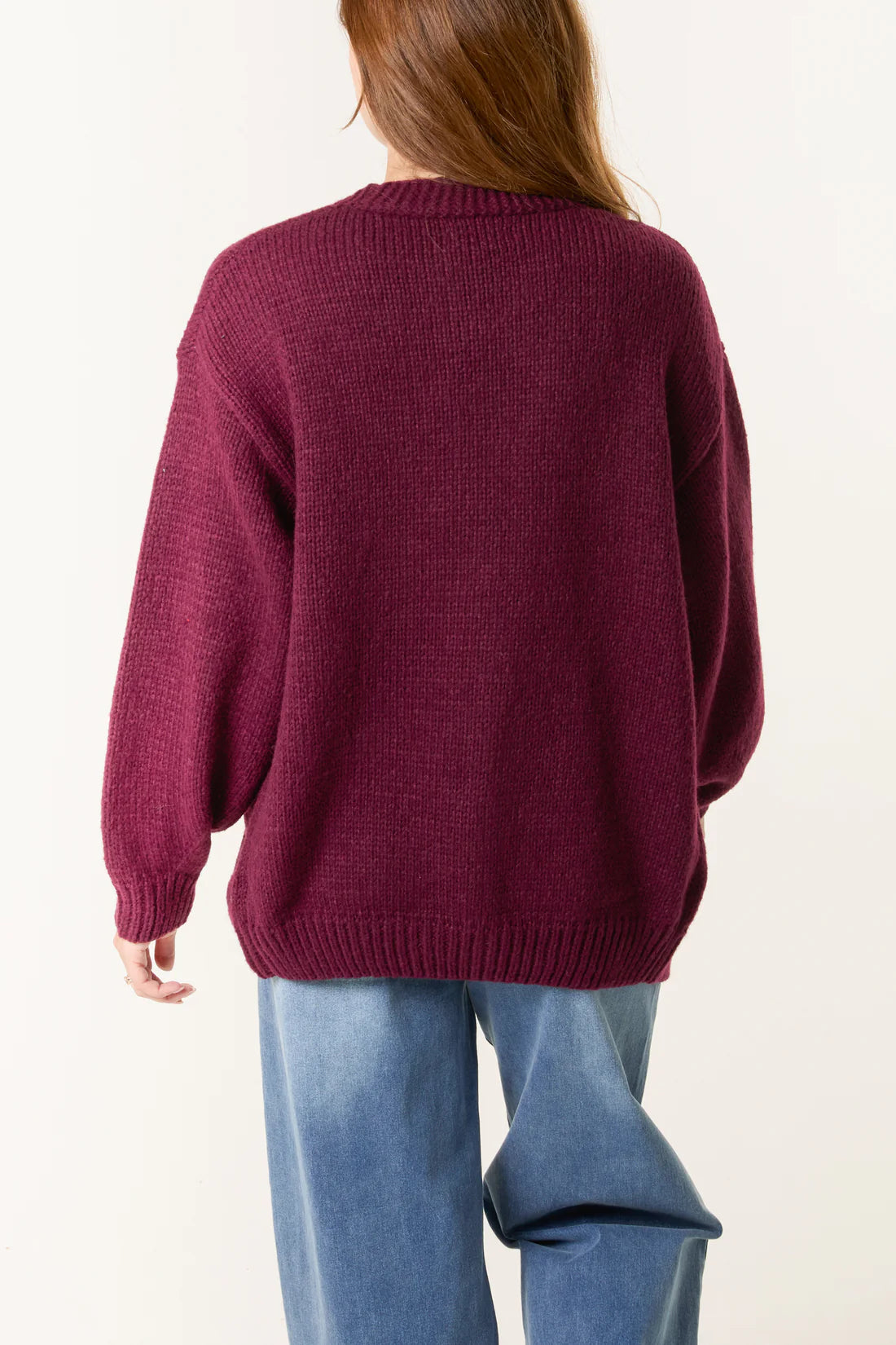 Edge to Edge Open Front 3D Daisy Flower Cardigan