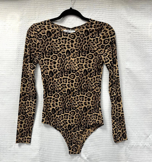 Leopard Print Diamante Velour Sequin Body Suit