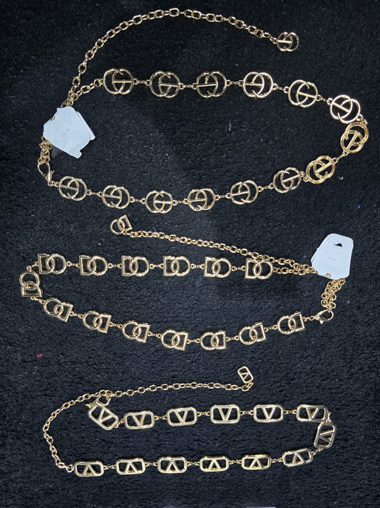 Inspired Gold Colour Chain Belts