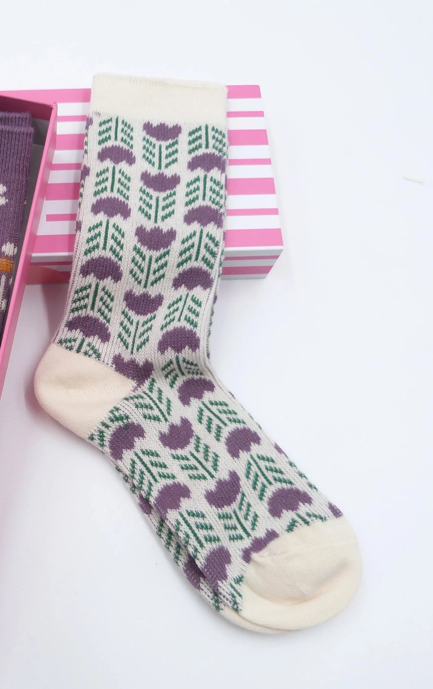 Flower Socks - Lilac