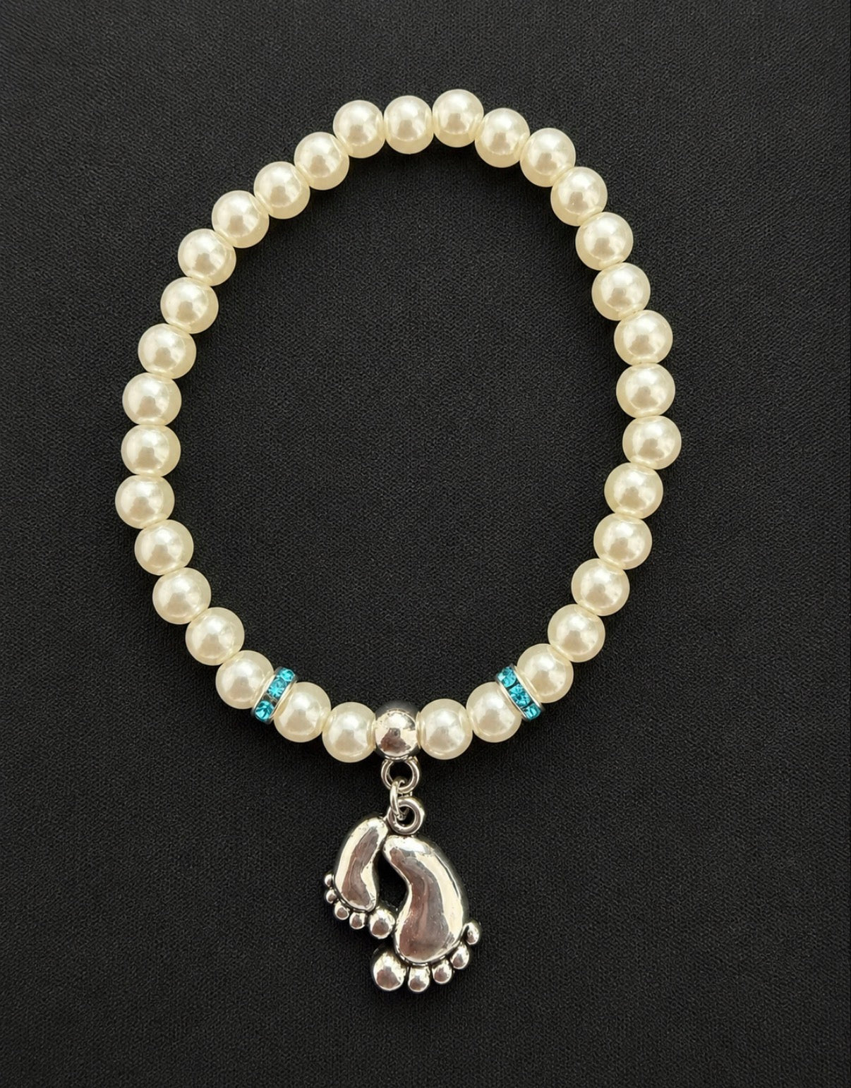 Faux Pearl 6mm Bead Baby Shower/Gender Reveal Bracelets
