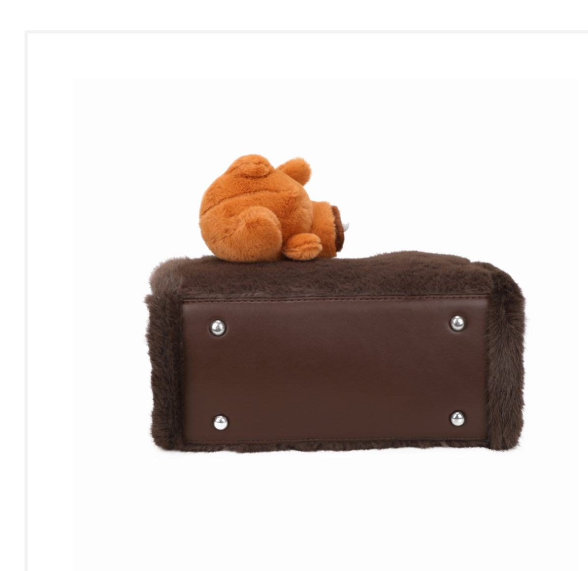 Fluffy Tote Bag with Charm