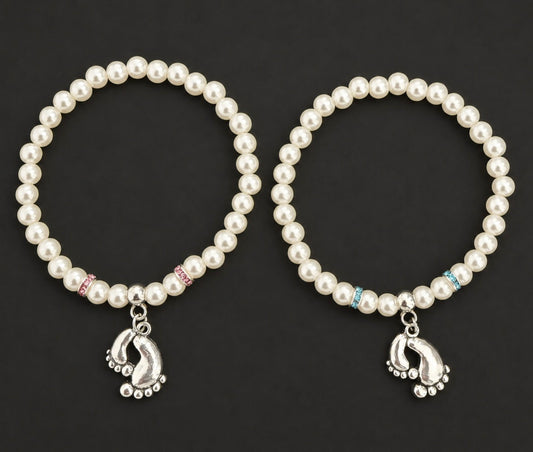 Faux Pearl 6mm Bead Baby Shower/Gender Reveal Bracelets