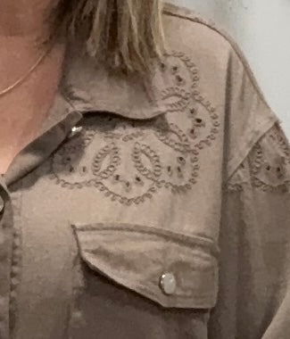 Broderie Anglaise Cotton Drill Jacket