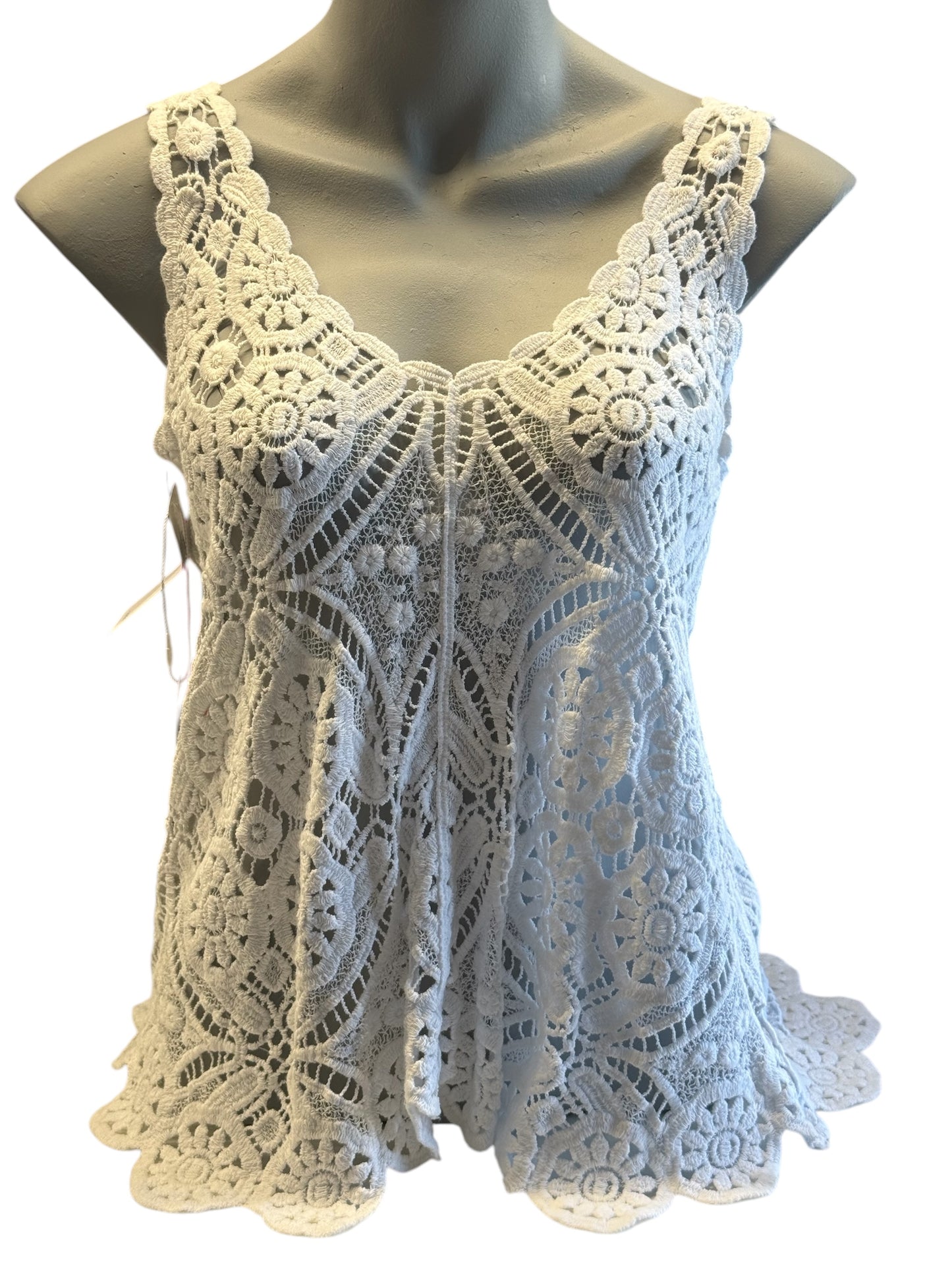 Chloe Sleeveless Coloured Crochet Top