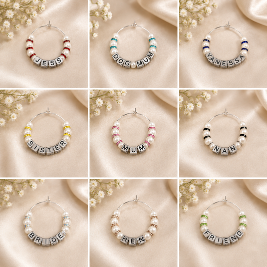 Personalised Wine Glass Charms