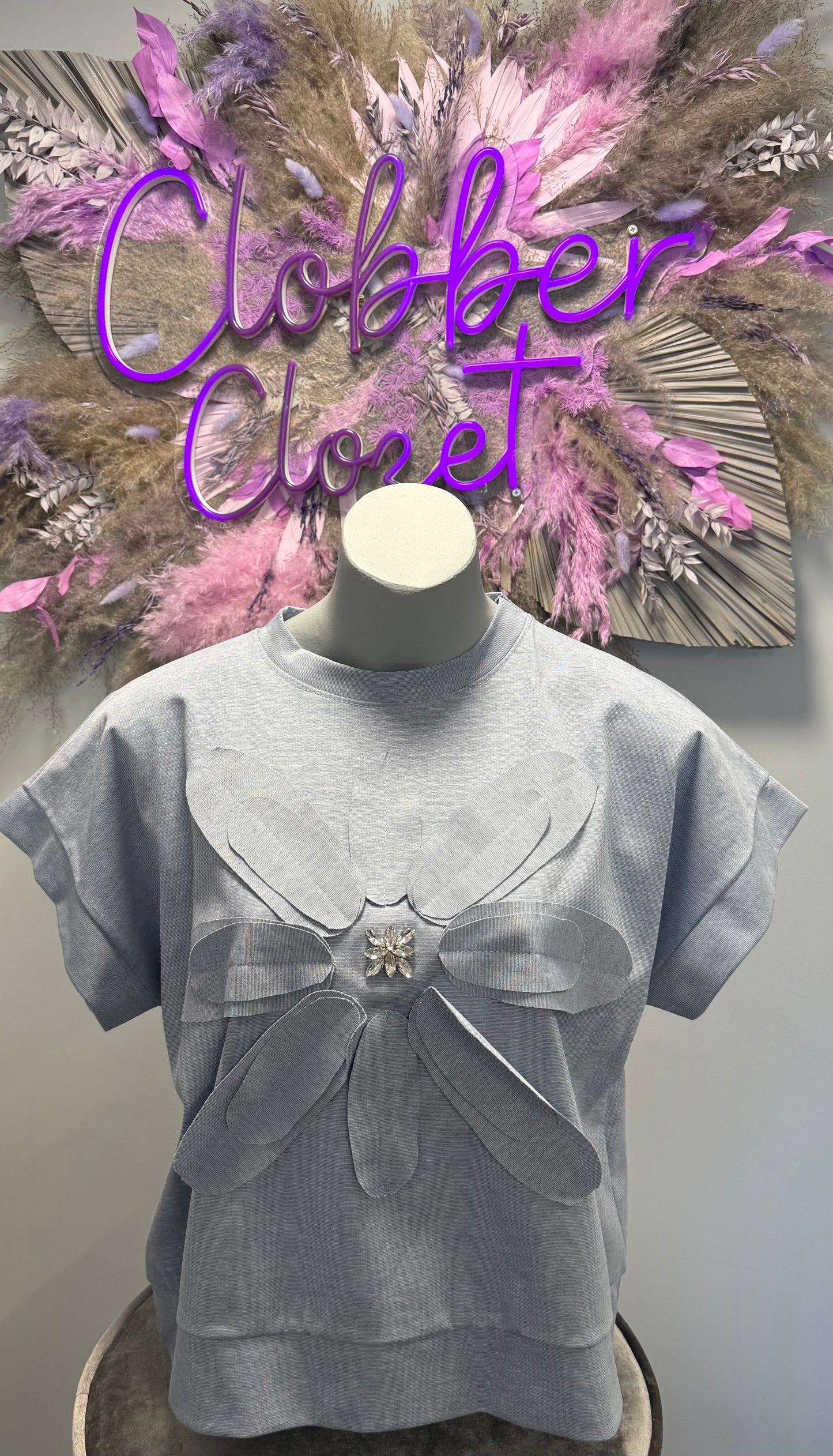 Cotton Crystal Cut Daisy Top