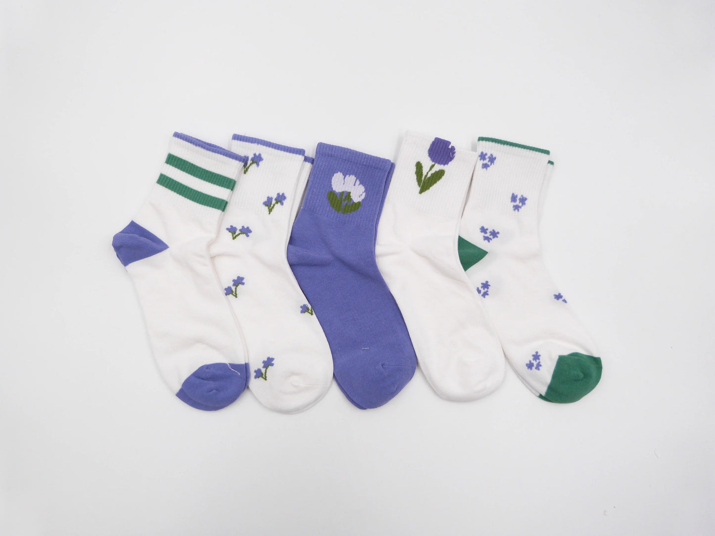 Flower Print Socks - Style 1