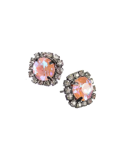Chantily Vint - Crystal Encrusted Stud - Peachy