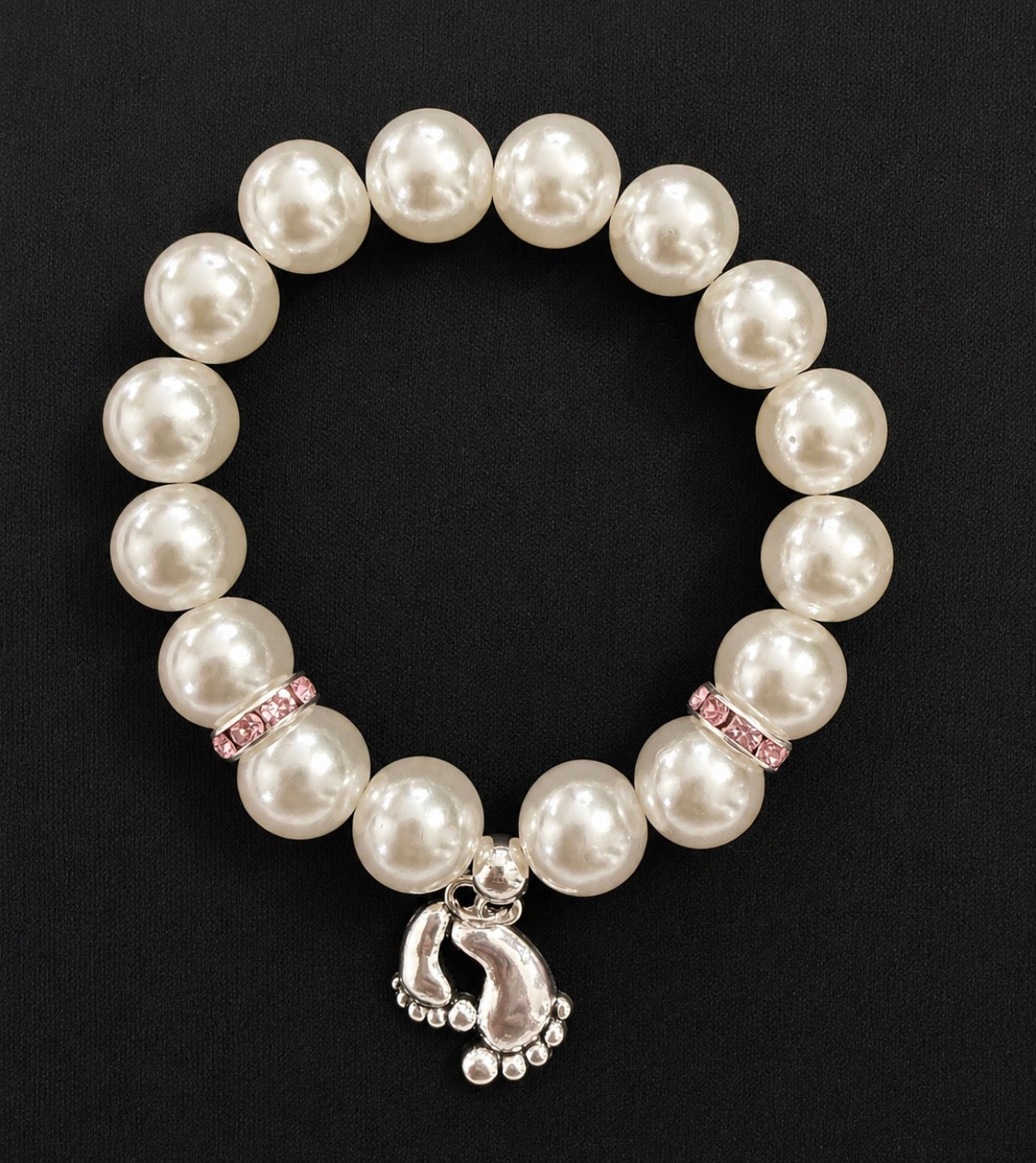 Faux Pearl 12mm Bead Baby Shower/Gender Reveal Bracelets (Copy)