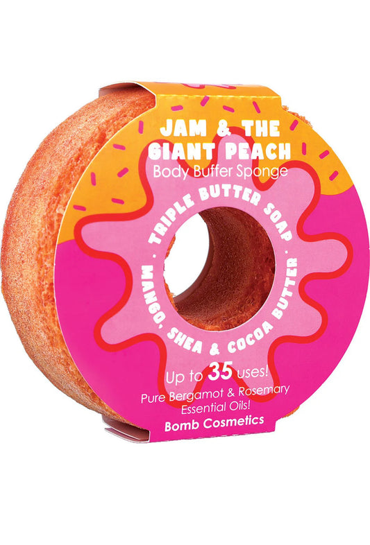 Bomb Cosmetics Jam & the Giant Peach Donut Body Buffer